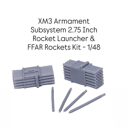 XM3 Armament Subsystem 2.75 Inch Rocket Launcher & FFAR Rockets Kit - 1/48