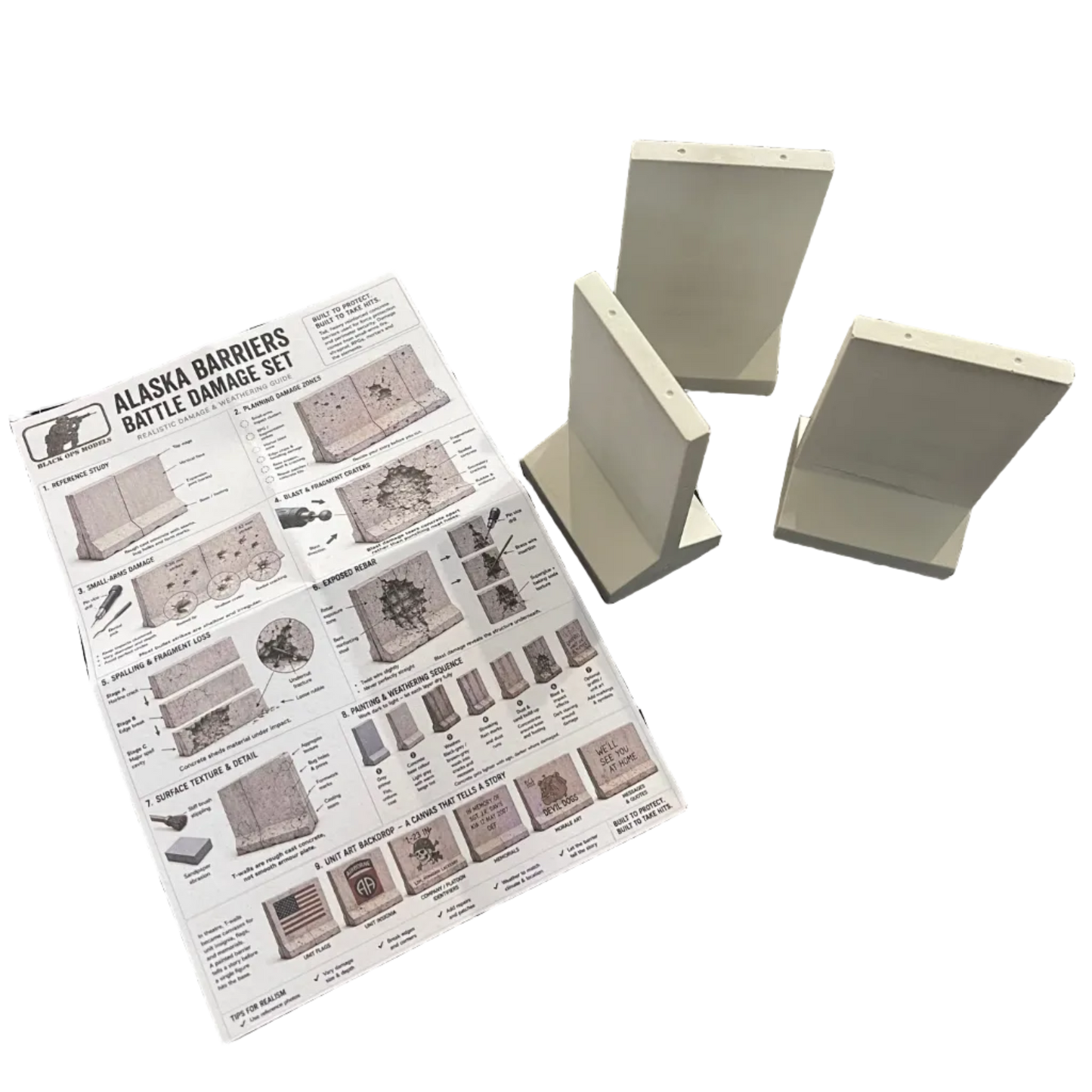 Alaska Barriers Battle Damage Set - 1/48