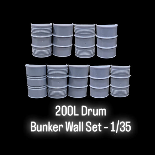 200L Drum Bunker Wall Set – 1/35