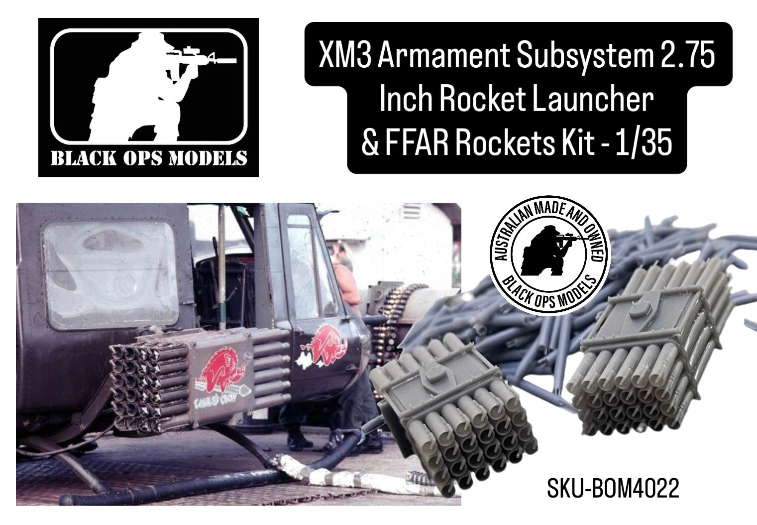 XM3 Armament Subsystem 2.75 Inch Rocket Launcher & FFAR Rockets