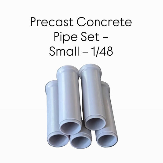 Precast Concrete Pipe Set – Small – 1/48