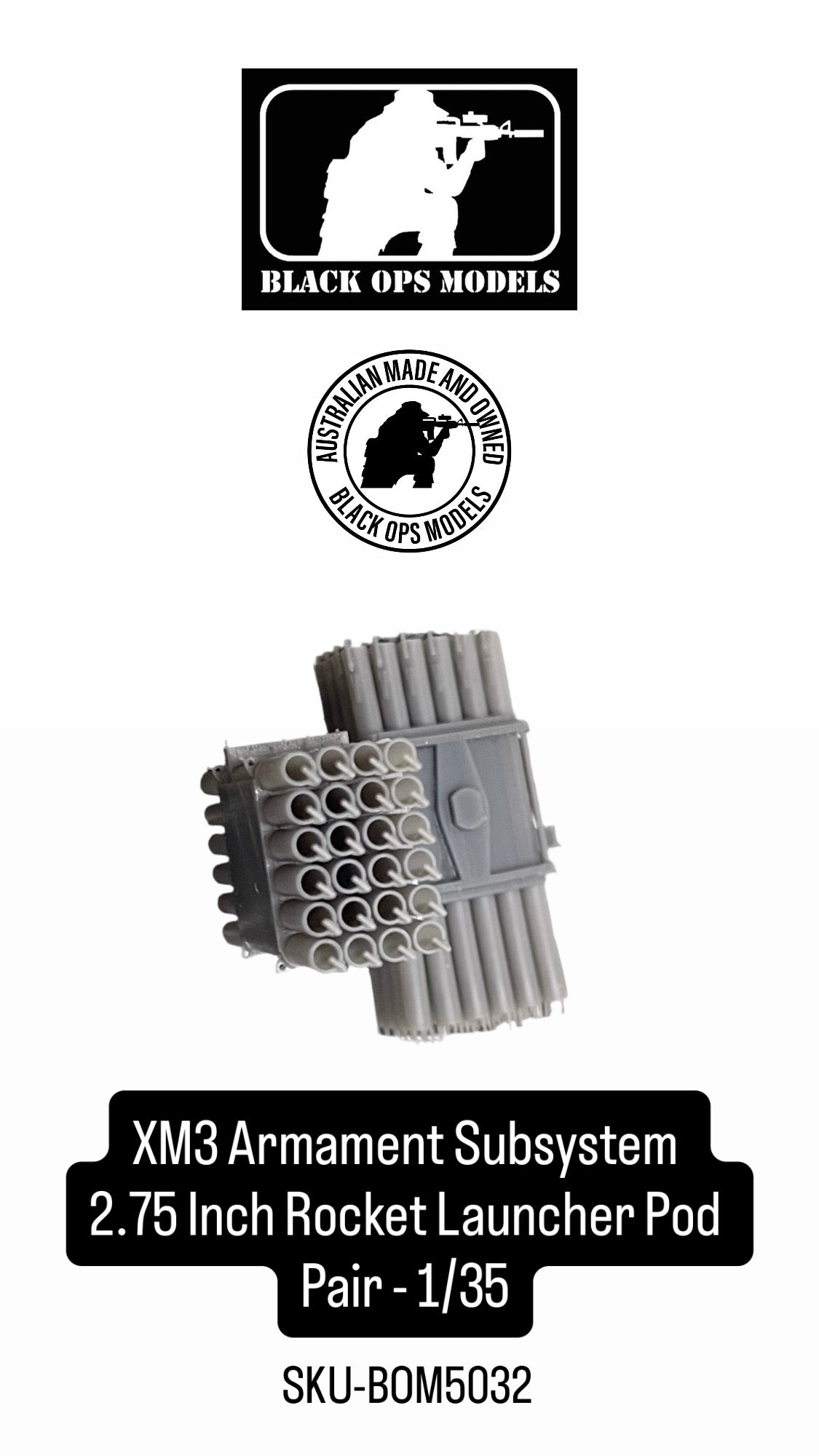 XM3 Armament Subsystem 2.75 Inch Rocket Launcher Pod Pair - 1/35