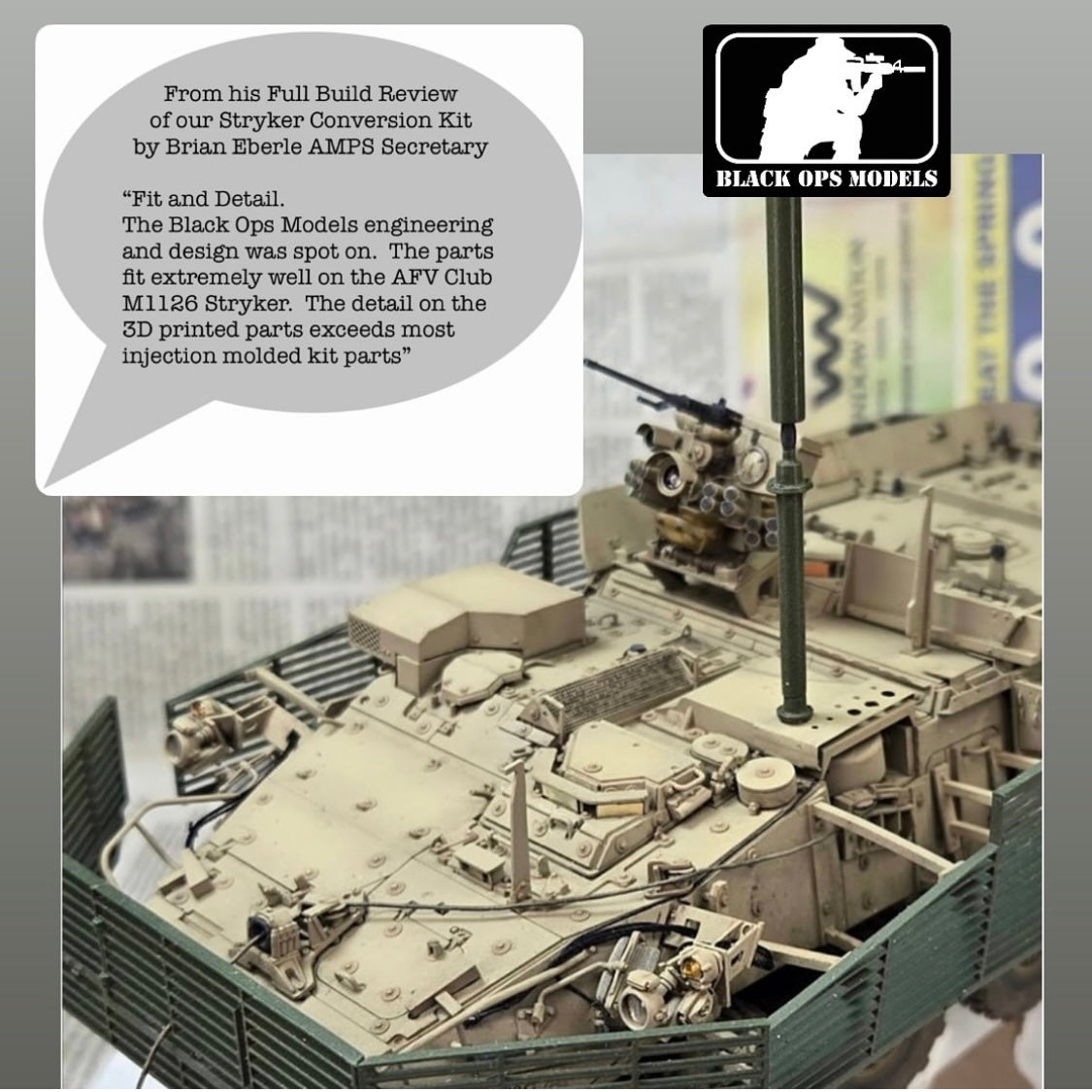 Stryker M1126 ICV Full Bar Armor Kit Conversion Kit 1/35 for AFV Club kit - Part AF35126