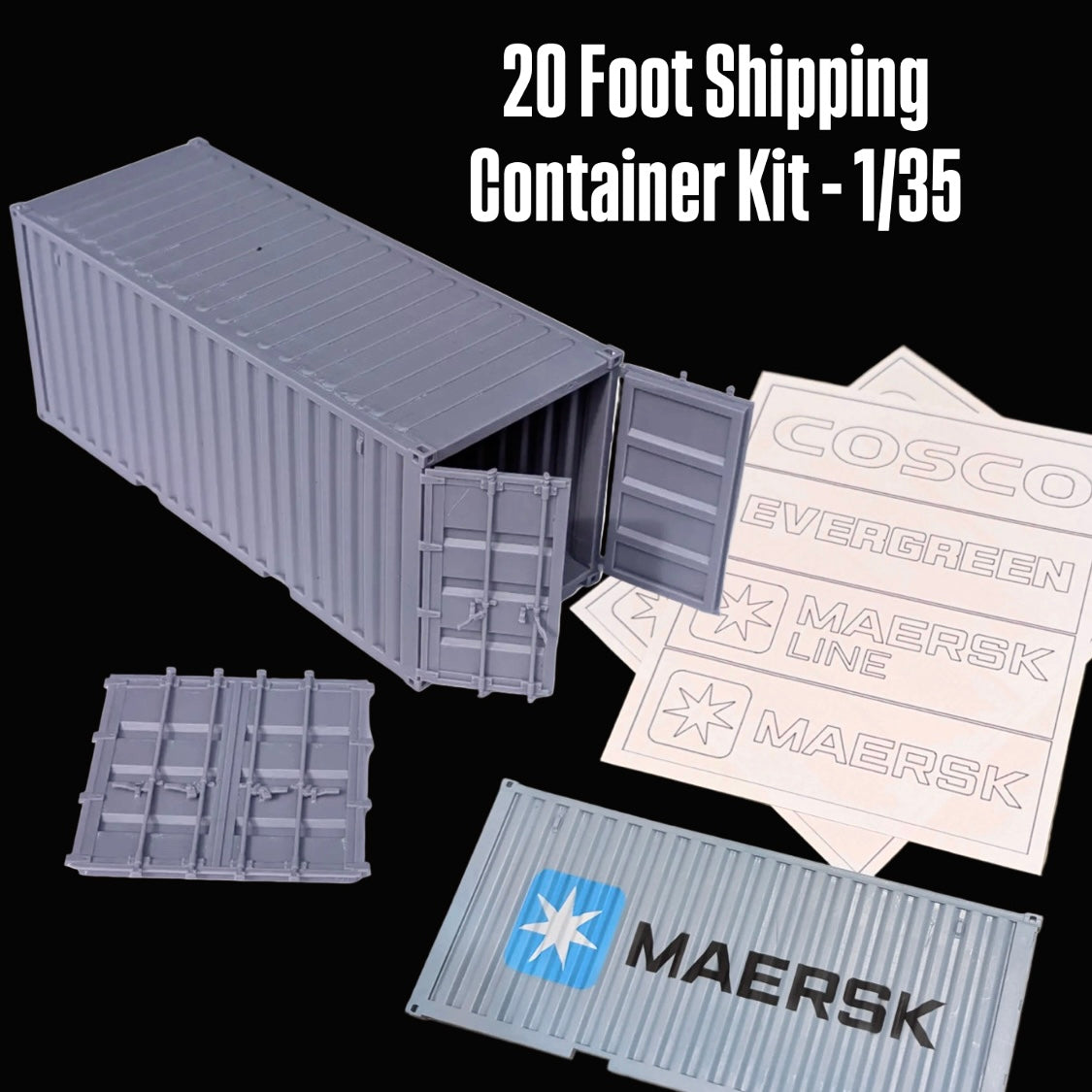 20 Foot Shipping Container Kit - 1/35