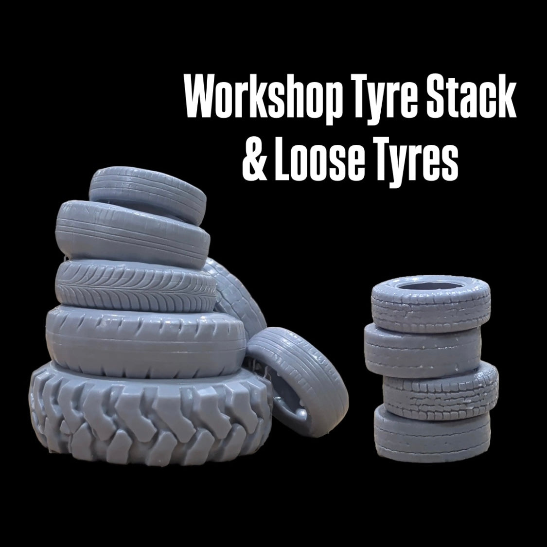 Workshop Tyre Stack & Loose Tyres – 1/35