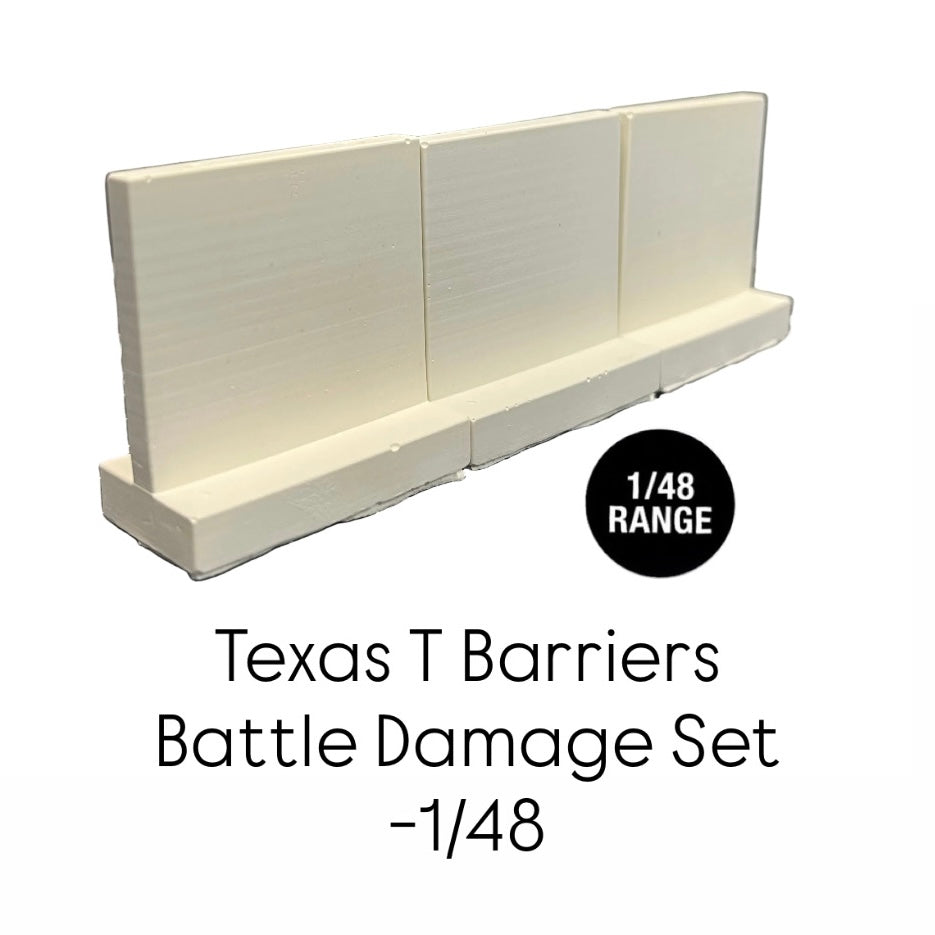 Texas T Barriers Battle Damage Set -1/48