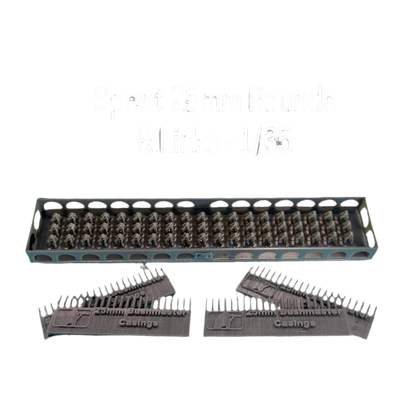 Spent 25mm Rounds & Links - 1/35