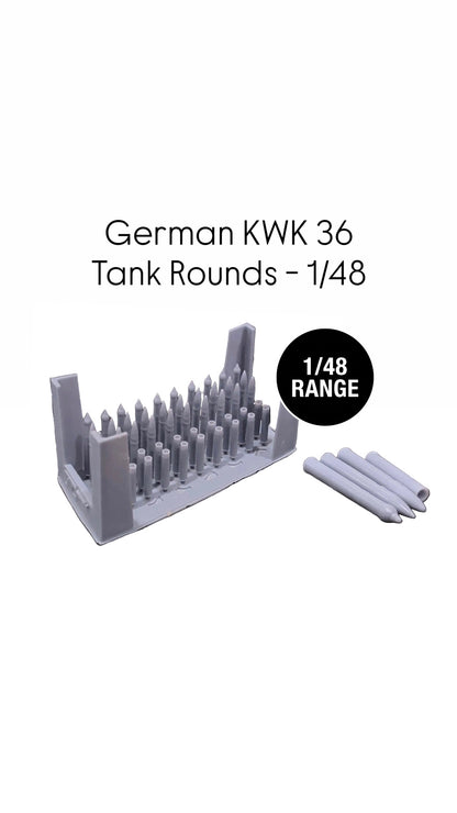 German 8.8cm KwK 36 Ammunition Set – 1/48