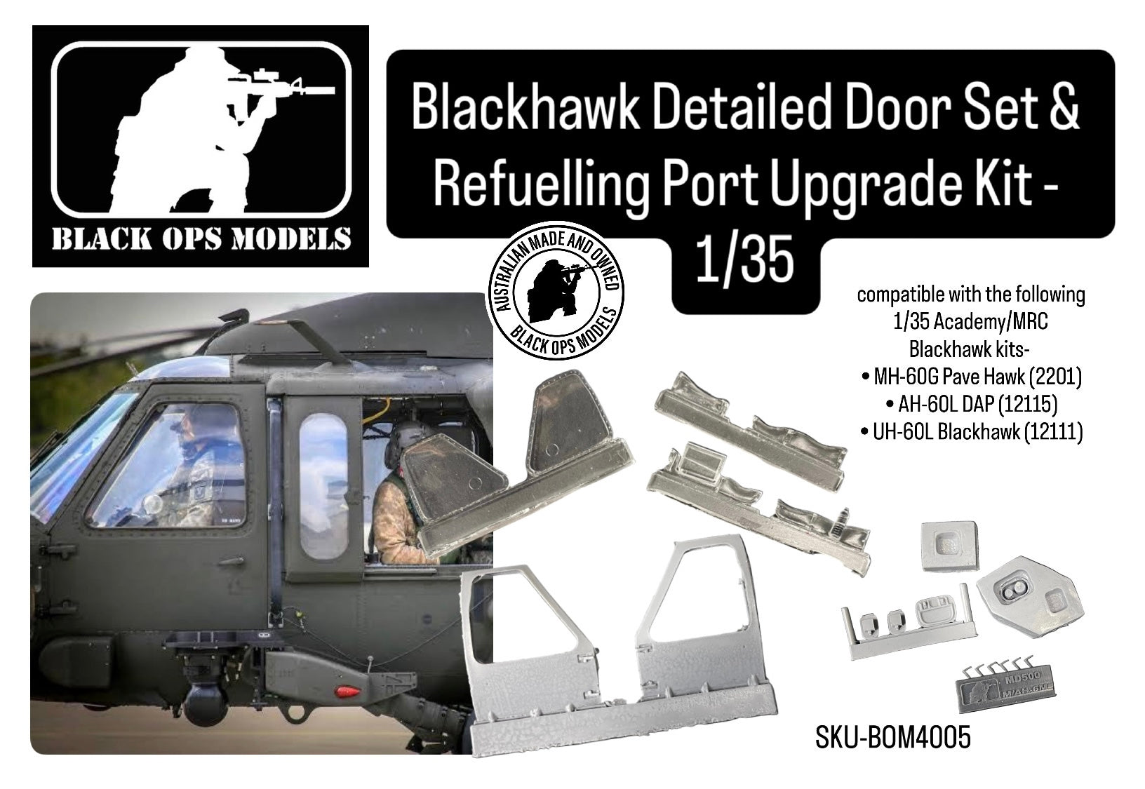Blackhawk Detailed Door Set and Refuelling Port Upgrade Kit - 1/35