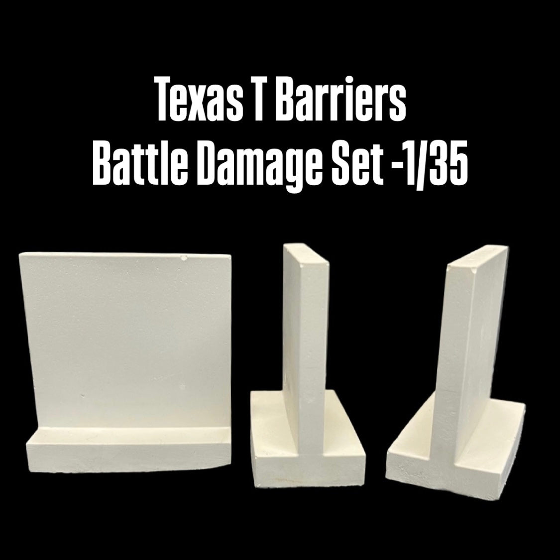 Texas T Barriers Battle Damage Set -1/35