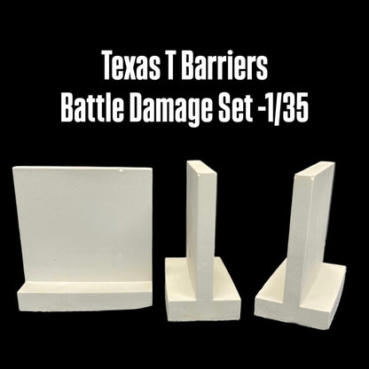 Texas T Barriers Battle Damage Set -1/35