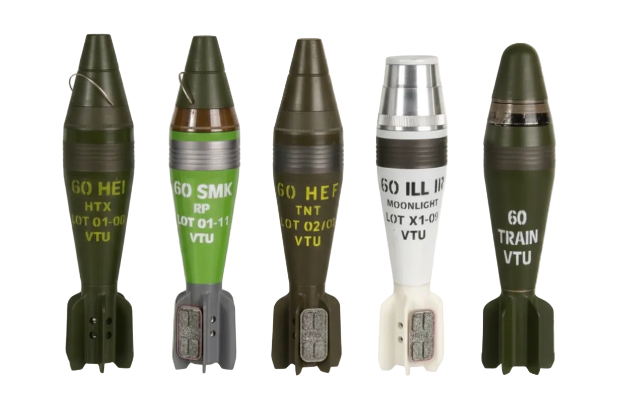 60mm Mortar Zero Charge Round Set - 1/35