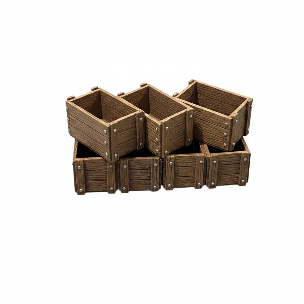 Small Wooden Supply Boxes - 1/35