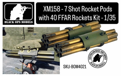 XM158 - 7 Shot Rocket Pods with 40 FFAR Rockets Kit - 1/35
