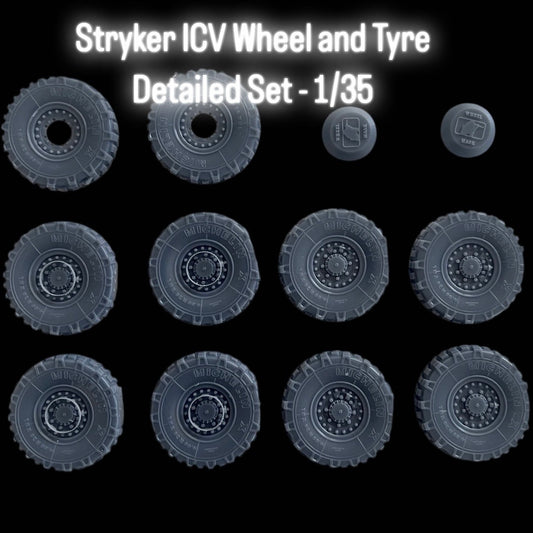 Stryker ICV Wheel and Tyre Detailed Set - 1/35