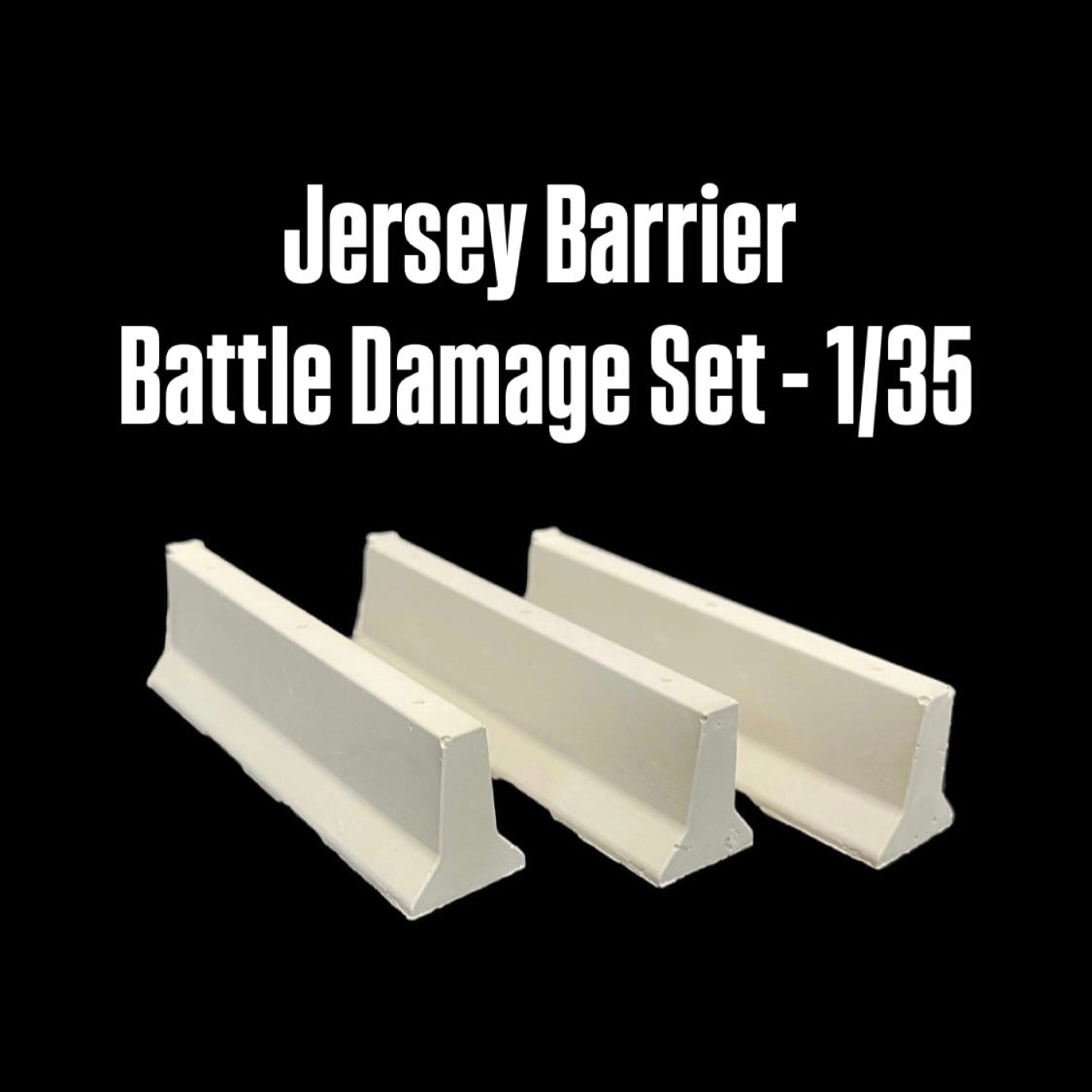 Jersey Barrier Battle Damage Set - 1/35