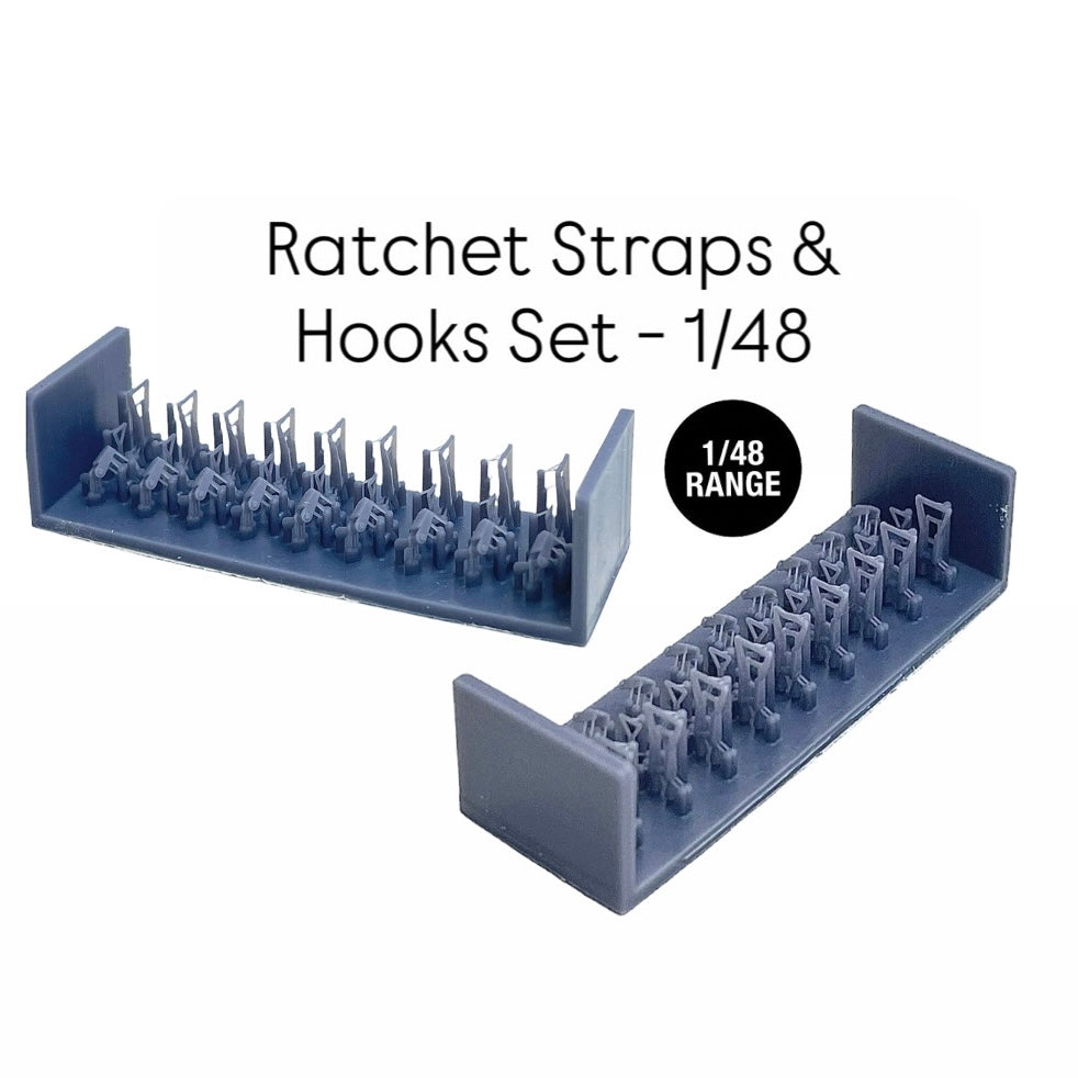 Ratchet Straps and Hooks Set - 1/48