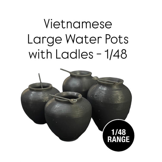 Vietnamese Large Water Pots with Ladles -1/48