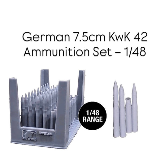 German 7.5cm KwK 42 Ammunition Set – 1/48