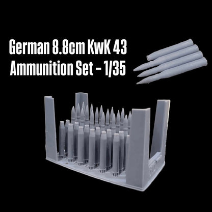 German 8.8cm KwK 43 Ammunition Set – 1/35