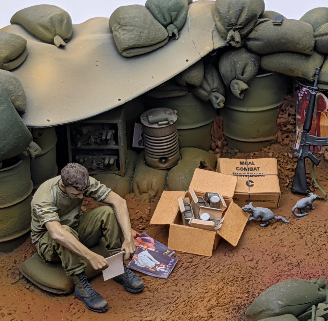 200L Drum Bunker Wall Set – 1/35