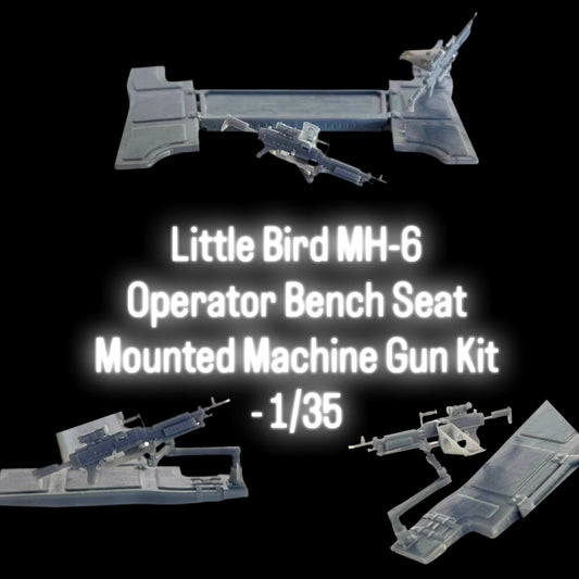 Little Bird MH-6 Operator Bench Seat Mounted Machine Gun Kit - 1/35