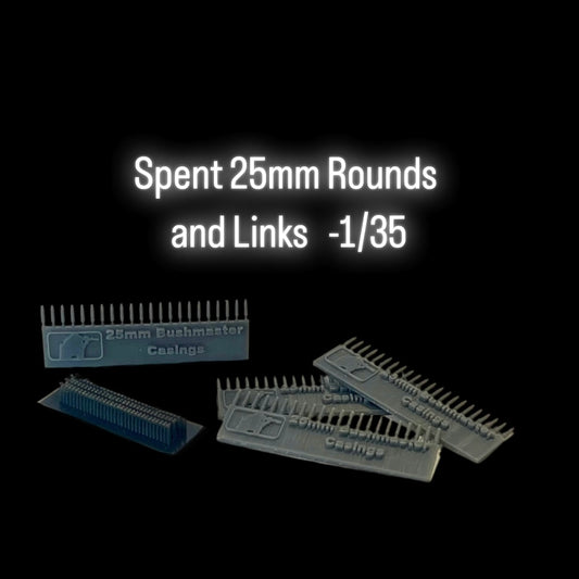Spent 25mm Rounds and Links - 1/35