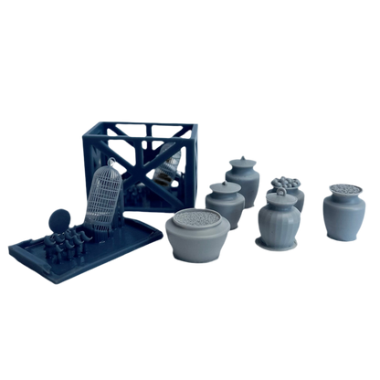 Vietnamese Foods Urns and Bird Cages - 1/35