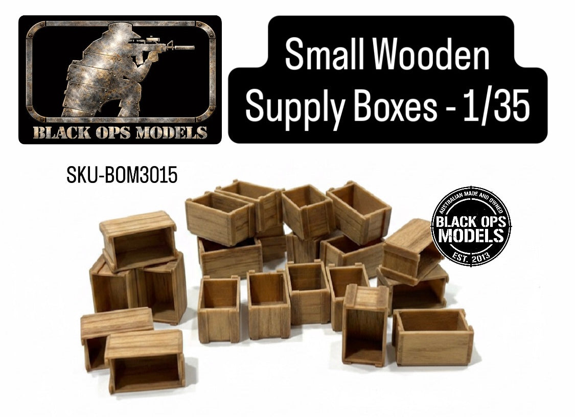 Small Wooden Supply Boxes - 1/35