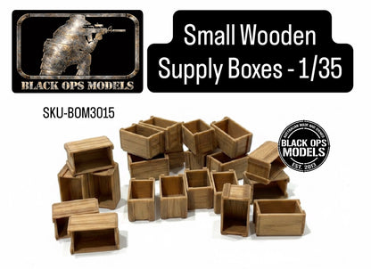 Small Wooden Supply Boxes - 1/35