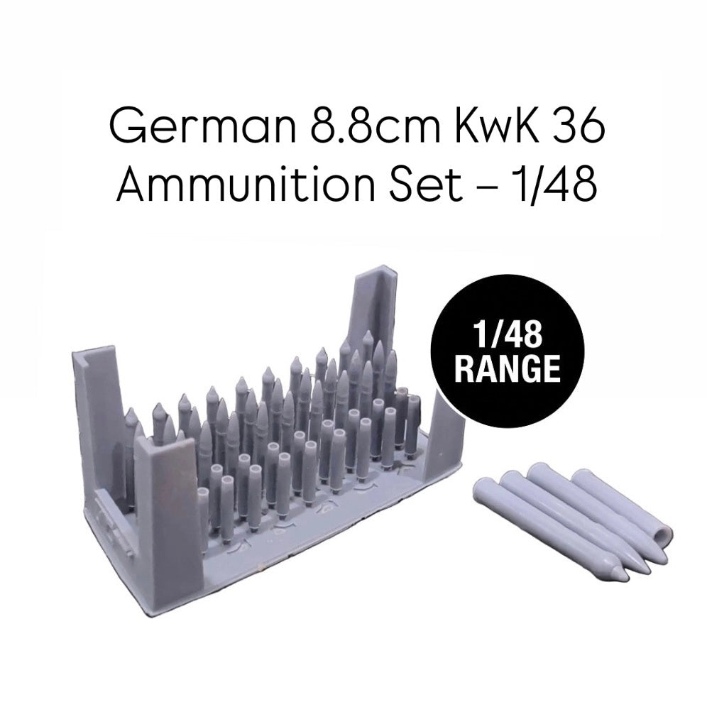 German 8.8cm KwK 36 Ammunition Set – 1/48