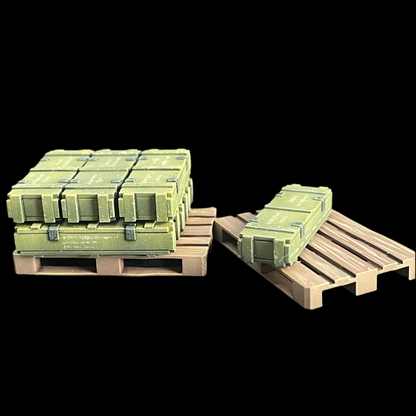 105mm Howitzer Ammunition Boxes and Pallet - 1/35