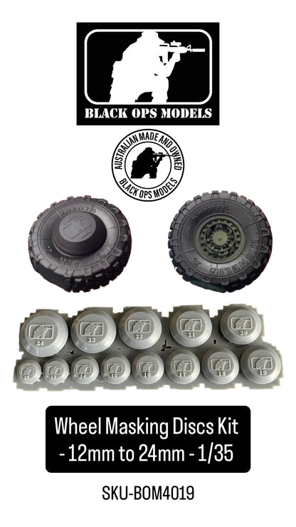Wheel Masking Discs Kit - 12mm to 24mm - 1/35