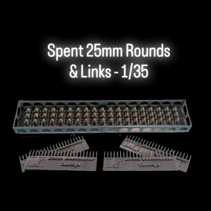 Spent 25mm Rounds & Links - 1/35
