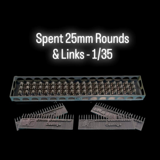 Spent 25mm Rounds & Links - 1/35