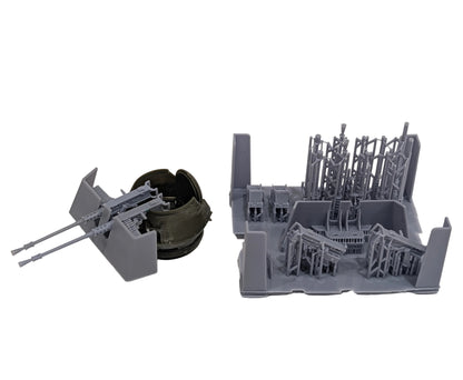M2HB 50 Cal. Machine Gun Twin Mount & Improvised Gun Shield - 1/48