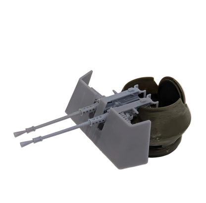 M2HB 50 Cal. Machine Gun Twin Mount & Improvised Gun Shield - 1/35