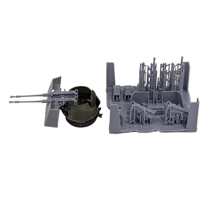 M2HB 50 Cal. Machine Gun Twin Mount & Improvised Gun Shield - 1/48